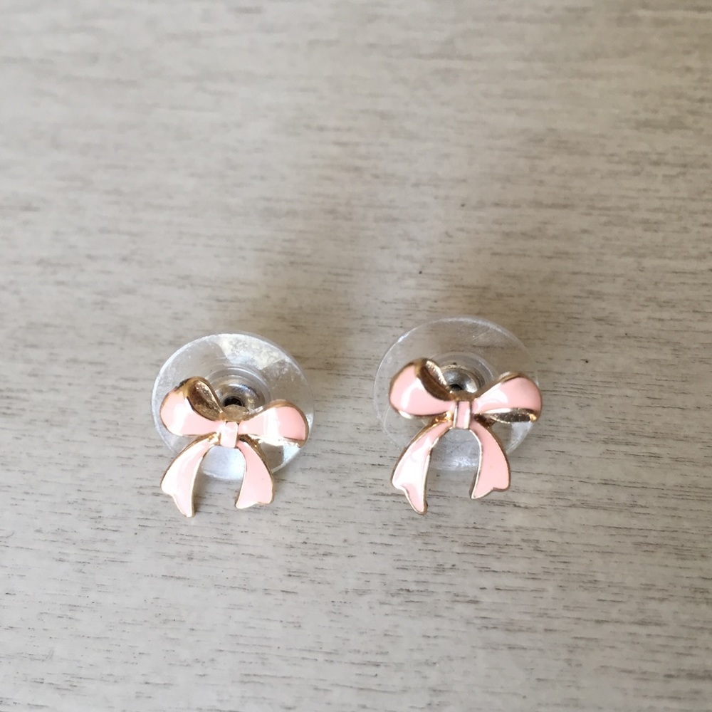 Pink Bow Earrings